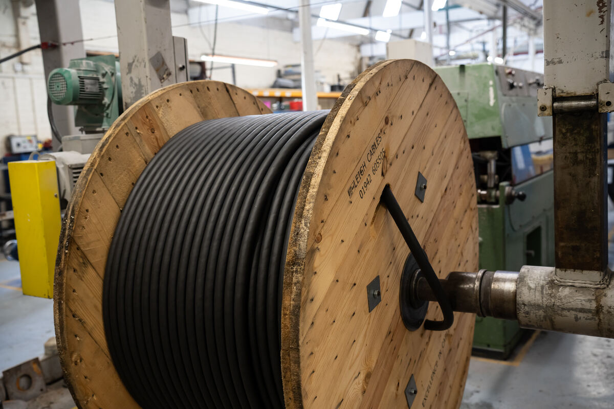 Cable on a drum at the Leigh factory
