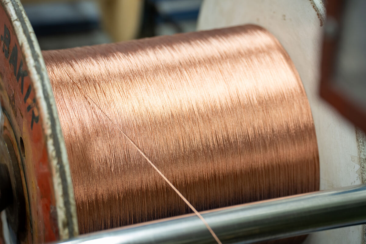 Copper conductor on a bobbin